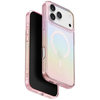 Uniq Iridescia Magclick Case for iPhone 17 Pro, Pink Prism