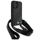 BMW iPhone 16 Plus Case M Edition Carbon Stripe & Strap - Black