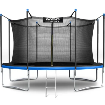 Dārza batuts 404 cm (13 ft) ar iekšējo tīklu un kāpnēm Neo-Sport
