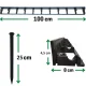 Пластиковый бордюр для газона 100 x 4,5 см, черный