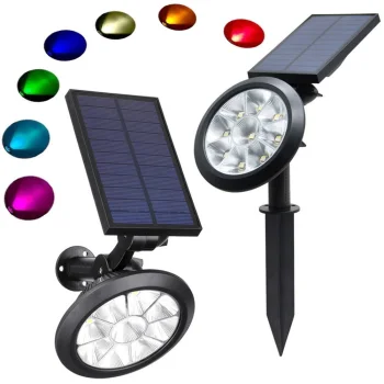 RGB Solar Garden Lamp with Color Changing, 42 cm