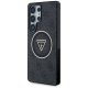 Чехол Guess 4G Glitter Triangle Buttons MagSafe для Samsung Galaxy S25 Ultra Black
