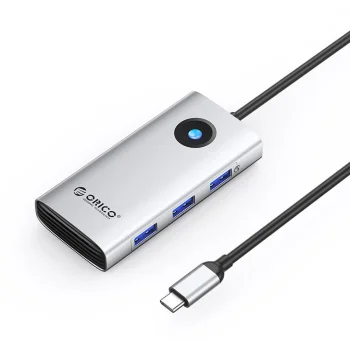 Dokstacija Orico PW11 6-in-1 USB-C, HDMI 4K, PD 100W, RJ45 2.5G, sudraba