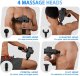 Relaxing Wireless Muscle Massager Massage Gun Pistol with 4 Tips and LCD Display, Black