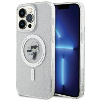 Karl Lagerfeld iPhone 15 Pro Max Case KC Glitter MagSafe, Transparent