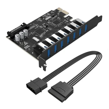Orico ORICO-PVU3-7U-V1 PCI-E 7x USB 3.0 карта расширения Черная