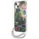 Guess iPhone 13 mini vāciņš Flower Strap Zils