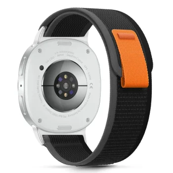 Ремешок Tech-Protect Nylon Stripe для Samsung Galaxy Watch 40/44/46mm, черно-оранжевый