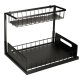 2-Tier Pull-Out Kitchen Under Sink Organizer, Black