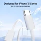 Joyroom Ben Series S-A45 USB-C / USB-C 60W kabelis 1 m, balts
