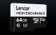 Atmiņas karte Lexar High-Endurance microSDXC 64GB (LMSHGED064G-BCNNG)