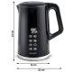 Berdsen Bd-71 Electric Kettle 1.7L with Touch Display, Black/Silver
