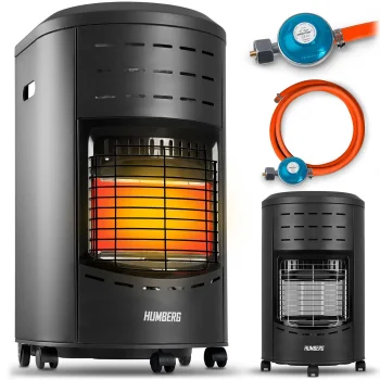 Humberg HM-901 Portable Gas Heater, 4.2 kW, Black