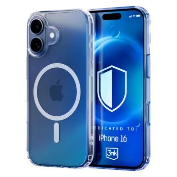 Apple iPhone 16 6.1" 3MK MagCase Clear Case Cover, Transparent | Чехол Кейс Бампер Обложка для...