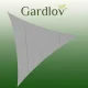 Gardlov trīsstūrveida saules buras nojume 4x4x4m, pelēka