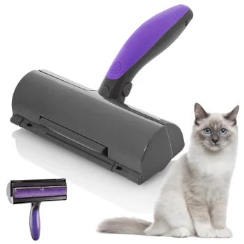 Electric Pet Hair Cleaning Brush with LED Light and Vibration