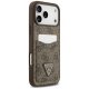 Guess 4G Nauble Card Triangle Phone Case Cover iPhone 17 Pro Max - Brown