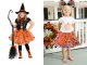 Halloween kostīms meitenēm ar tutu svārkiem un spīdīgu ķirbju matu stīpu, oranžs