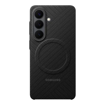 Samsung Galaxy S26 vāciņš Samsung Carbon Magnet Case ar MagSafe, melns