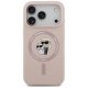 Karl Lagerfeld iPhone 17 Pro vāciņš Silicone Karl&Choupette MagSafe, rozā