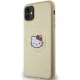 Hello Kitty iPhone 11 / XR vāciņš Leather Kitty Head MagSafe, zeltains