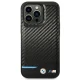 Apple iPhone 14 Pro Max 6,7\" BMW Leather Carbon Case Cover (BMHCP14X22NBCK), Black | Чехол Кейс Бампер...