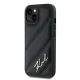 Karl Lagerfeld iPhone 14 / 15 / 13 Case Diagonal Quilted Script, Black