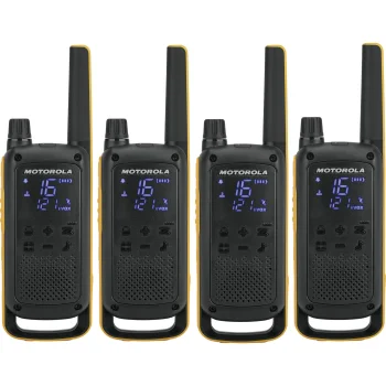 Комплект раций Motorola Talkabout T82 Extreme Quad Pack (4 шт.), желтый