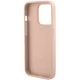 Чехол Guess для iPhone 15 Pro Max Croco Triangle Metal Logo, розовый