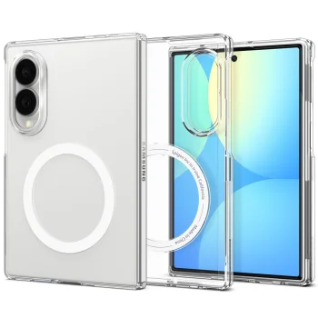 Чехол Spigen AirSkin MagFit для Samsung Galaxy Z Fold 8, прозрачный с белым