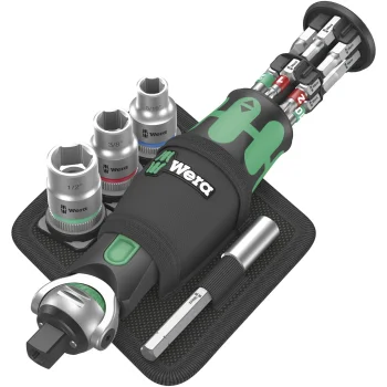 Ratchet and Bit Set Wera 8009 Zyklop Pocket Imperial Set 2, 18 Pieces