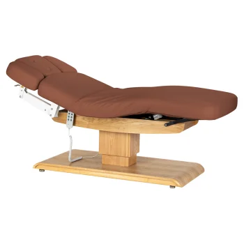Electric SPA Couch Sillon Relax with Wooden Base, Brown