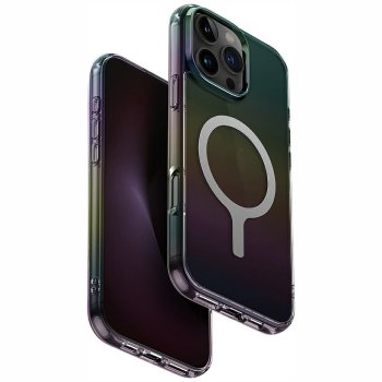 Uniq iPhone 16 Pro Max Case Iridescia Magclick Charging, Black