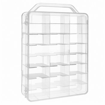 Transparent Toy Car Organizer Case for 48 Cars