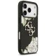 Guess Grained Roses & Big 4G Logo iPhone 17 Pro vāciņš — melns | Phone Case Cover