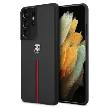 Ferrari Off Track Hard Case for Samsung Galaxy S21 Ultra FEOSIHCS21LBK, Black