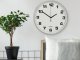 Large Silent Wall Clock with Second Hand, 20 cm, Silver