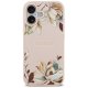 Guess Grained Flowers Classic Logo MagSafe iPhone 17 Case - Pink