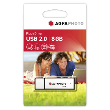 USB-флешка AgfaPhoto USB 2.0 8 ГБ, серебристая