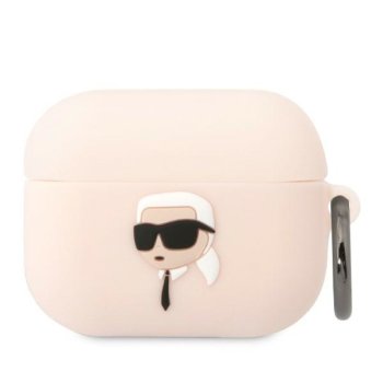 Karl Lagerfeld чехол для AirPods Pro Silicone Karl's Head 3D Розовый