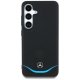 Чехол Mercedes Leather Contrasted Blue MagSafe для Samsung Galaxy S25, Черный