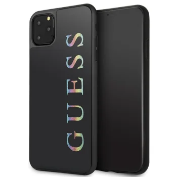Apple iPhone 11 Pro Max 6.5'' Guess Glitter Logo Case Cover (GUHCN65LGMLBK), Black