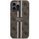 Guess iPhone 15 Pro Max vāciņš 4G Printed Stripes MagSafe, brūns