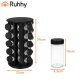 Rotating Spice Rack Set with 20 Glass Jars Organizer Ruhhy