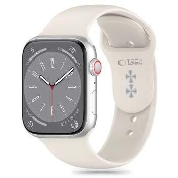 Силиконовый ремешок Tech-Protect для Apple Watch 4-9/SE (38/40/41мм) - Бежевый