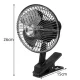 Xtrobb 12V automašīnas ventilators ar klipsi un oscilāciju, melns
