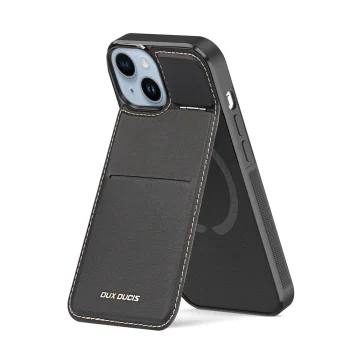 Чехол-подставка Dux Ducis Rafi Mag для iPhone 15 Plus, MagSafe, RFID, черный