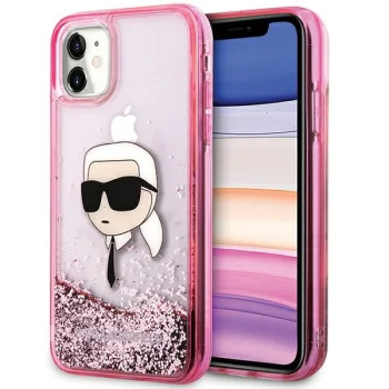 Karl Lagerfeld Glitter Karl Head Case for iPhone 11 / XR, Pink