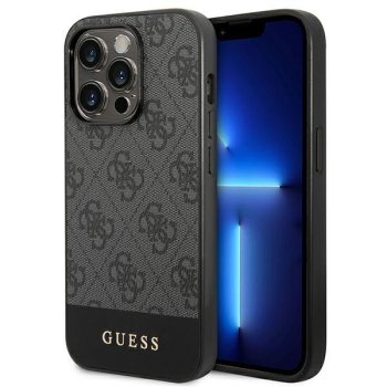Guess iPhone 14 Pro Max vāciņš 4G Stripe Collection, pelēks
