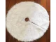 Ziemassvētku Eglīšu Paklājs, Balts Pūkains, Apaļš, 90 Cm | Christmas Tree Rug Mat, White Furry, Round